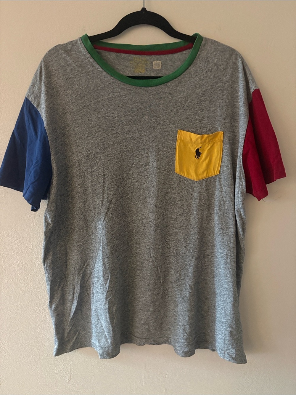 Polo by Ralph Lauren Color-Blocked Classic Fit Jersey Crewneck Pocket T-Shirt